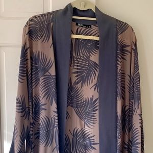 SILK KIMONO JACKET OPEN FRONT